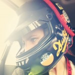 I got to ride shotgun with Speedy while wearing Robert's Helmet, that smelt of Chocolate and knowledge - http://instagram.com/beautysgotmuscle