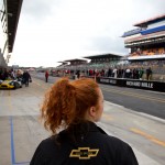 Katie Standing in Pit Lane at the 2012 Le Mans Classic